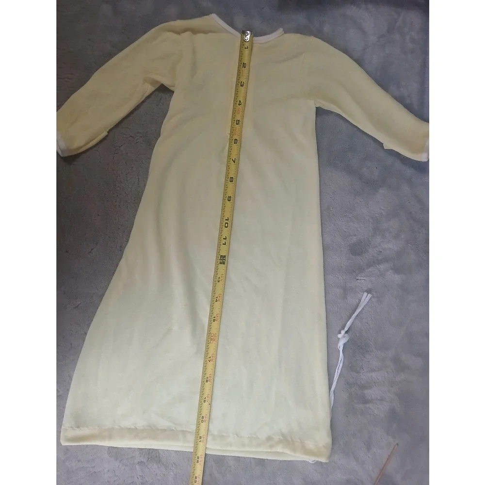 Vintage Carters Layette Yellow Long Sleeve Baby Sleep Sack Gown Made in USA 22in